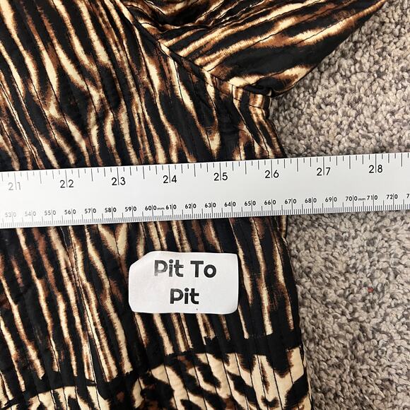 CATHERINES Womens 2X Animal Print Open Front Quilted Statement Layer Bold Jacket - Picture 7 of 10